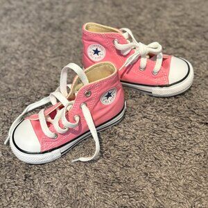 BRAND NEW Kids pink Converse All Star Hi tops